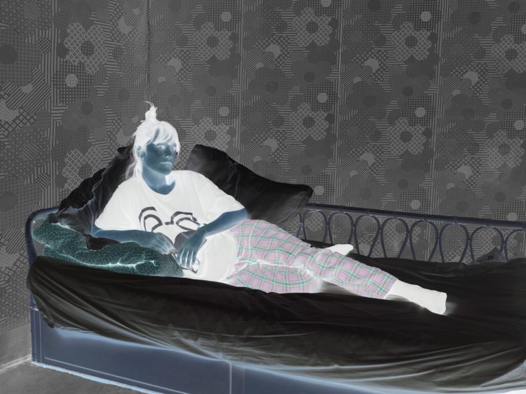 Nhu Xuan Hua, Odalisque 1, 2025, pigment print on glossy titanium paper mounted under Plexiglas, 26.5 x 35.4 in. © Nhu Xuan Hua. Courtesy of the Anne-Laure Buffard Gallery
