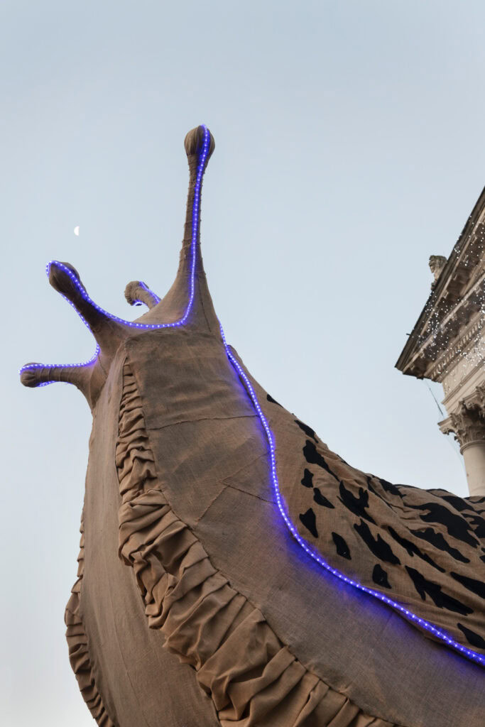 Installation view, Monster Chetwynd, Winter Commission, Tate Britain, London, 01 December 2018 – 28 February 2019. © Monster Chetwynd. Courtesy the Artist and Sadie Coles HQ, London. Photo: © Tate (Matt Greenwood & Seraphina Neville)