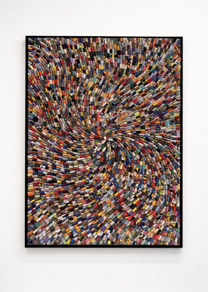 Emmanuel Aggrey Tieku, Sky Dance, 240cm x 160cm. Courtesy of the artist