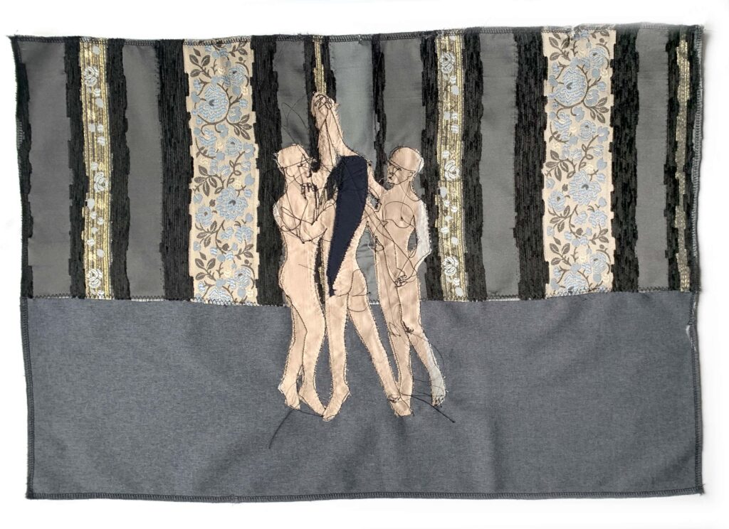 Alina Kopytsia, I Love You Too VII, 2023, textile collage, 62 x 43 cm. Courtesy of the artist