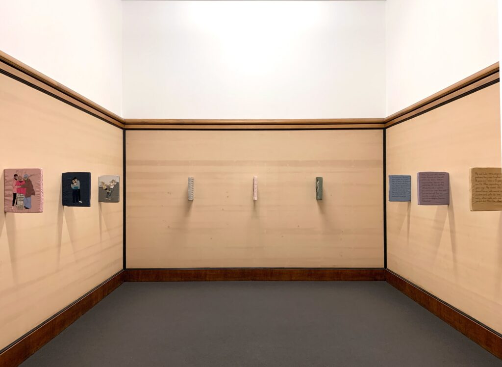 Alina Kopytsia, Portraits of Friends’ Families, installation view, Werkschau 2025, Art Museum Winterthur. Courtesy of the artist