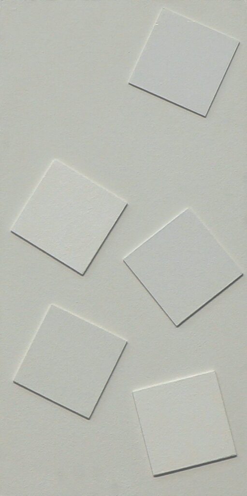 Jerzy Budziszewski, Untitled, 1981, cardboard on wooden board, acrylic, 60 x 30 cm