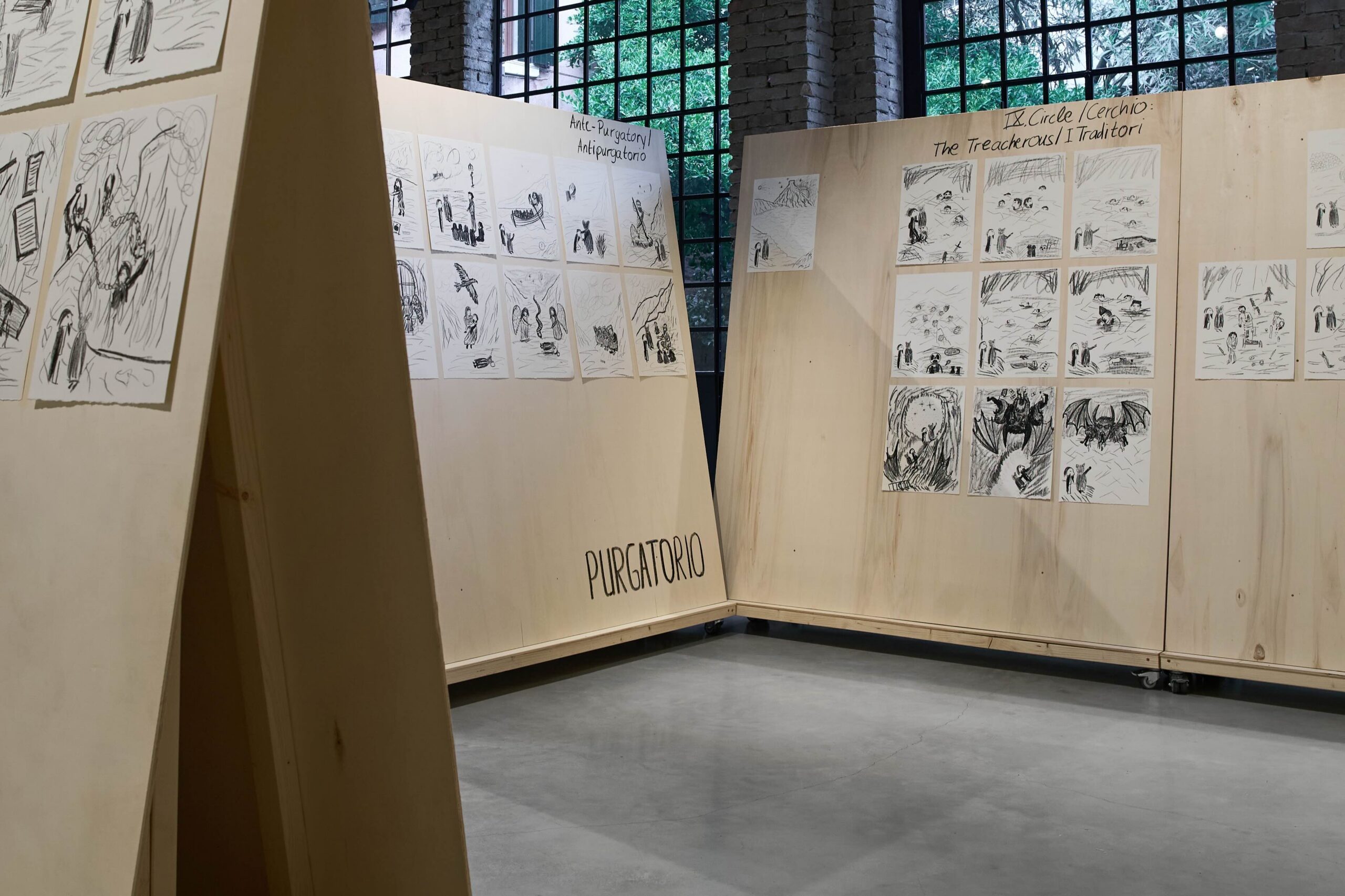 Niclas Castello, La diabolica commedia_ Prelude, exhibition view, Fàbrica 33, Venice 2026. Photo by_ © Elena Andreato. Copyright and courtesy of the artist.
