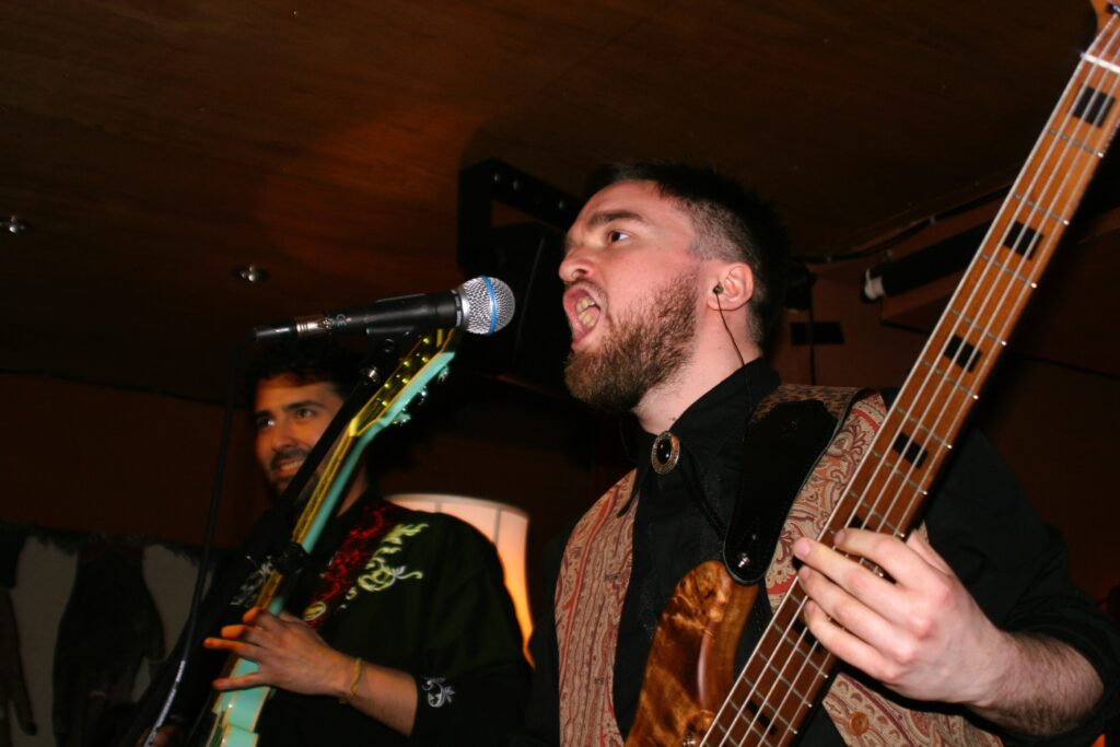 Pierre and Franco from Las Chanchas, Cero a la Izquierda, event organised by Mugre, 4 April 2026, The Muddy Puddle, London. Photo by Ilya Semple