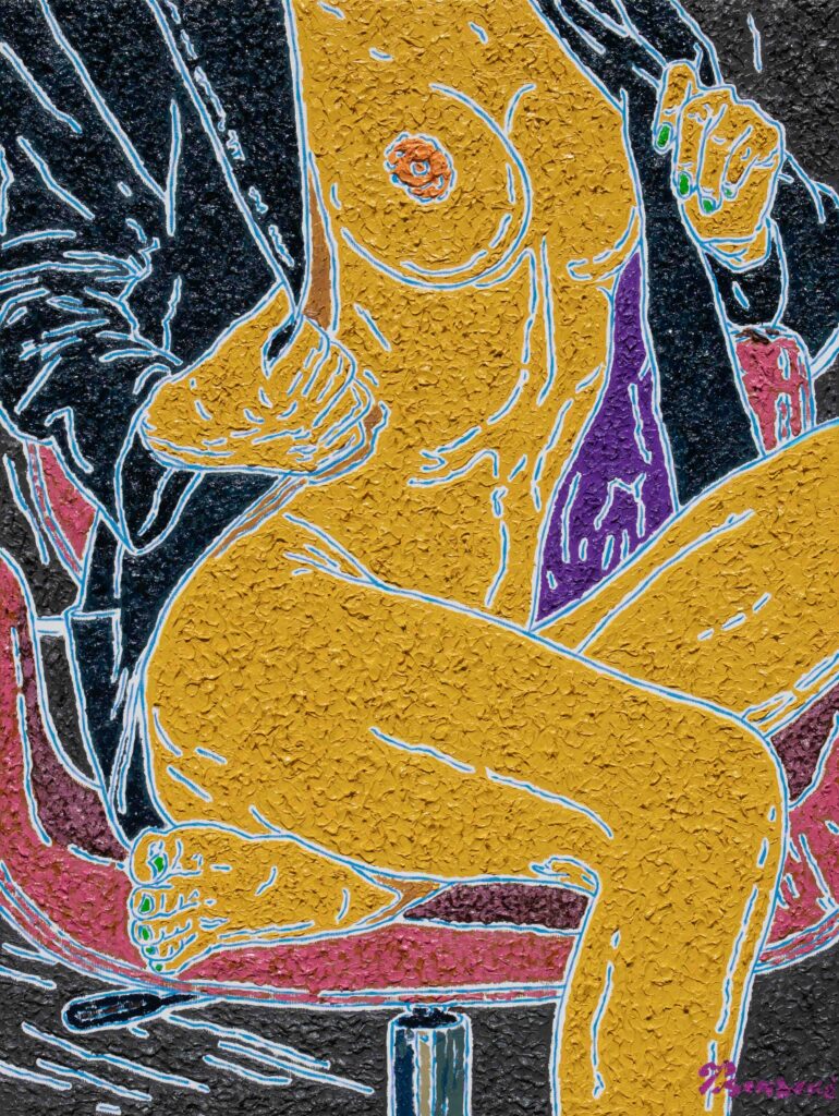 Tawatchai Somkong, MISS No. 23, 2026, oil on canvas, 80 × 60 cm. Courtesy of the artist and MATDOT Art Center