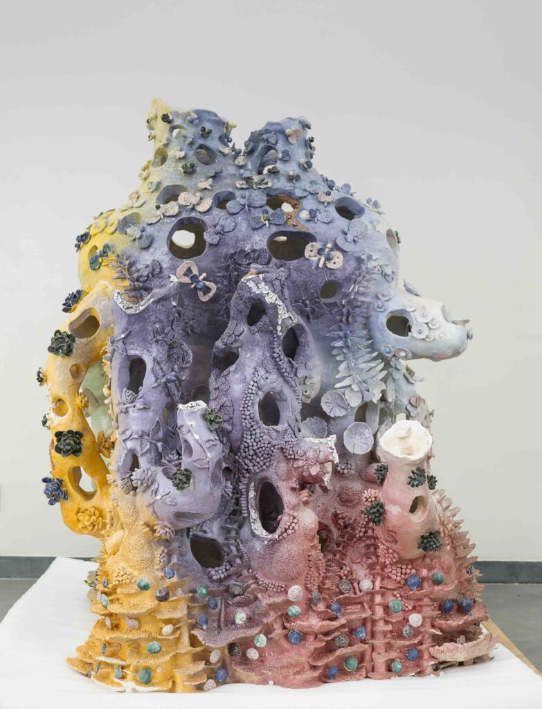 Vinita Mungi, Mechanism, 2024, ceramics, earthenware, 140 x 102 x 104 cm. Courtesy of the artist