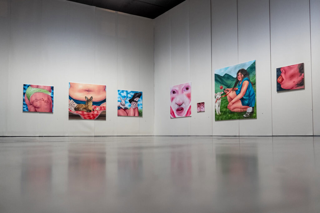 Works by Dominika Kováčiková, exhibition view of "Gen Z. All at Once" at MO Museum Vilnius. Photo by Rytis Šeškaitis