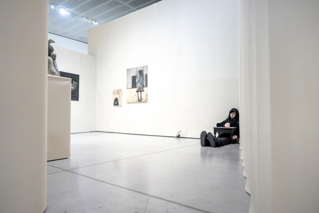 Works by Helena Parys, exhibition view of "Gen Z. All at Once" at MO Museum Vilnius. Photo by Rytis Šeškaitis