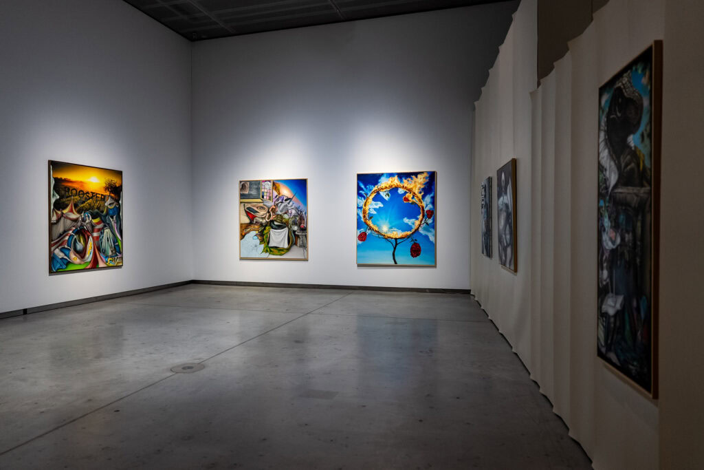Works by Matyáš Tserhack Maláč, exhibition view of _Gen Z. All at Once_ at MO Museum Vilnius. Photo by Rytis Šeškaitis