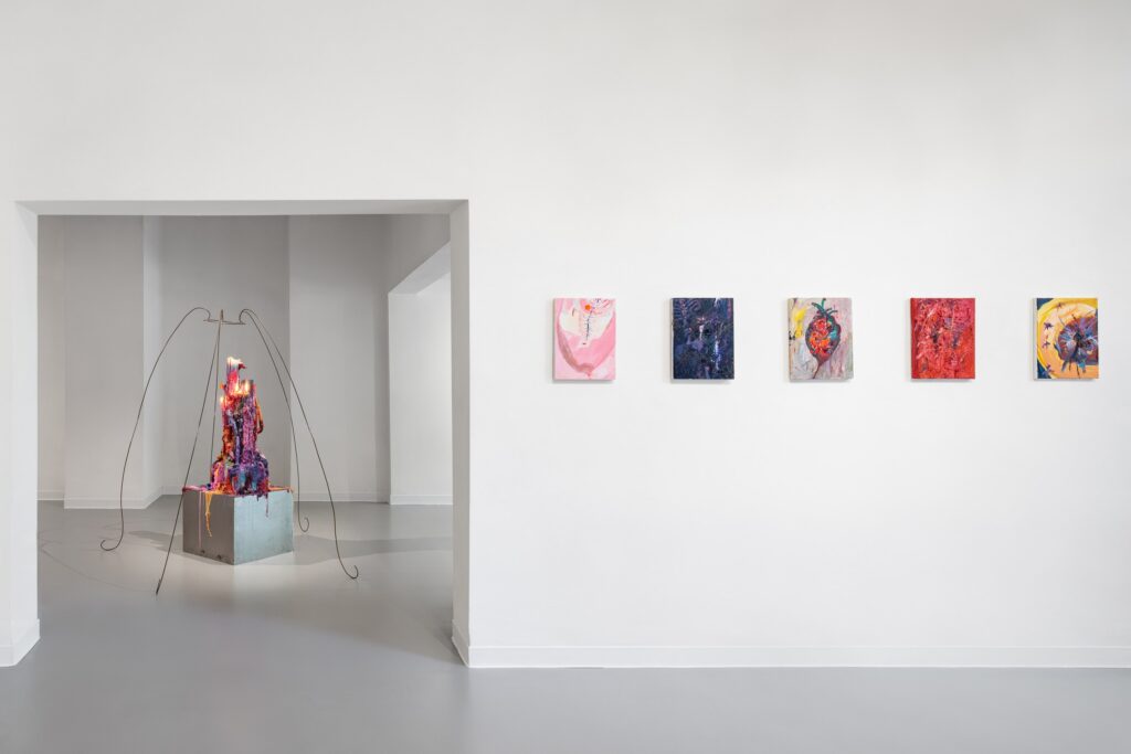 Samuel Kłoda, CREAK, CRASH AND CROW, exhibition view at UFO Art Gallery in Kraków. Photo: Szymon Sokołowski