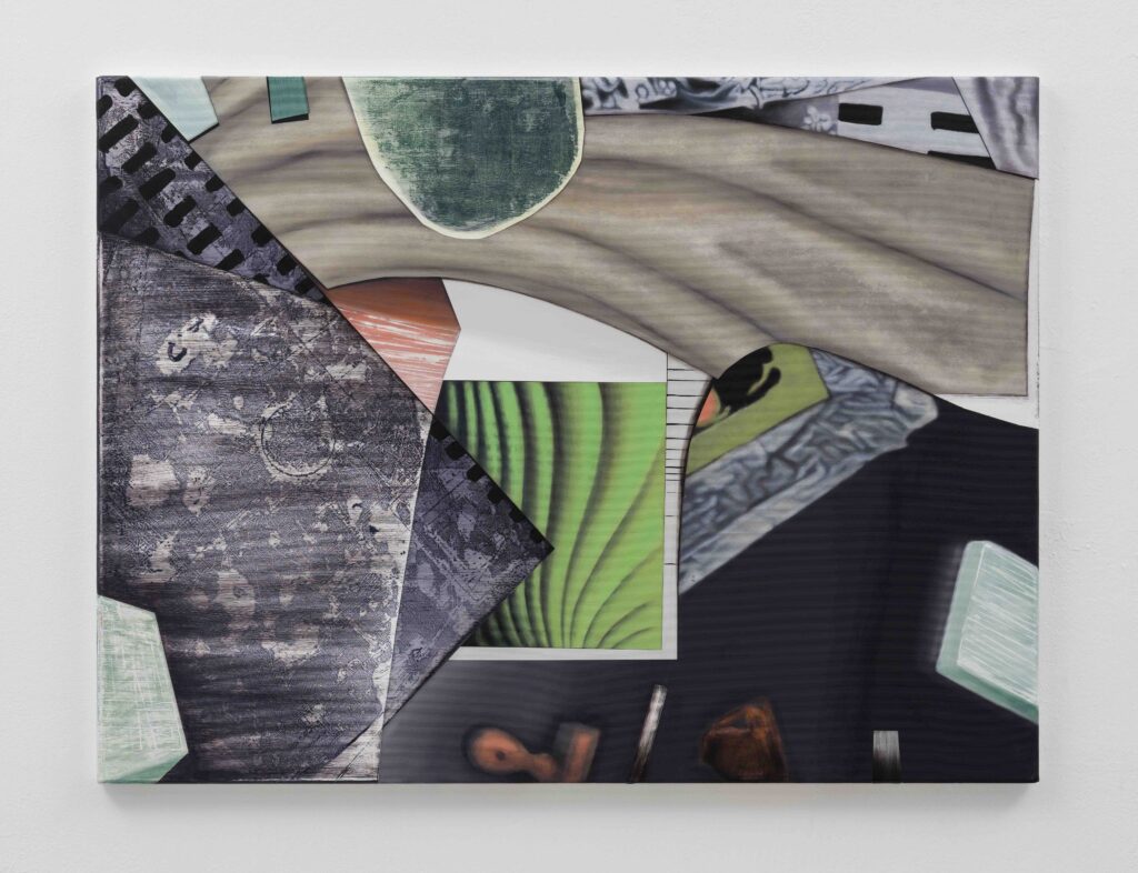 Maximilian Arnold, Untitled, 75x100cm, acrylic on polyester, 2023. Photo by Stefan Haehnel