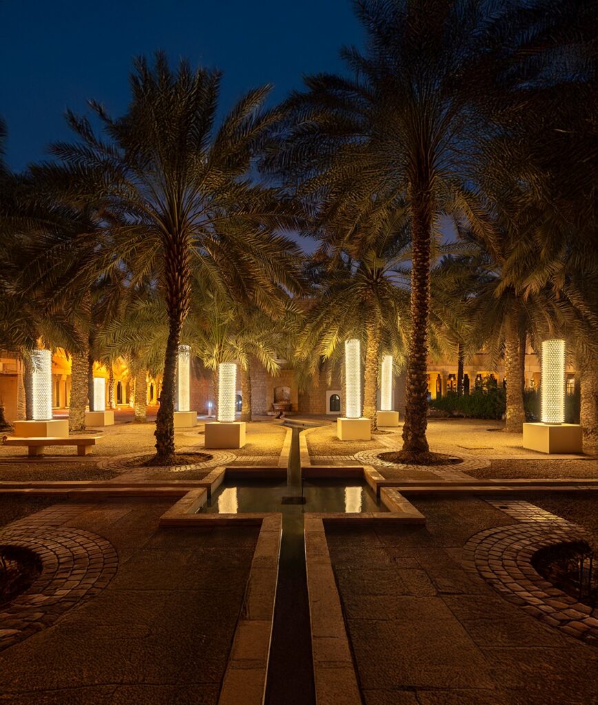 Abdul Rahman Taha, Midwan_ Growth, PVC, metal, wood, 2024, Noor Riyadh Art Festival, Riyadh, Saudi Arabia