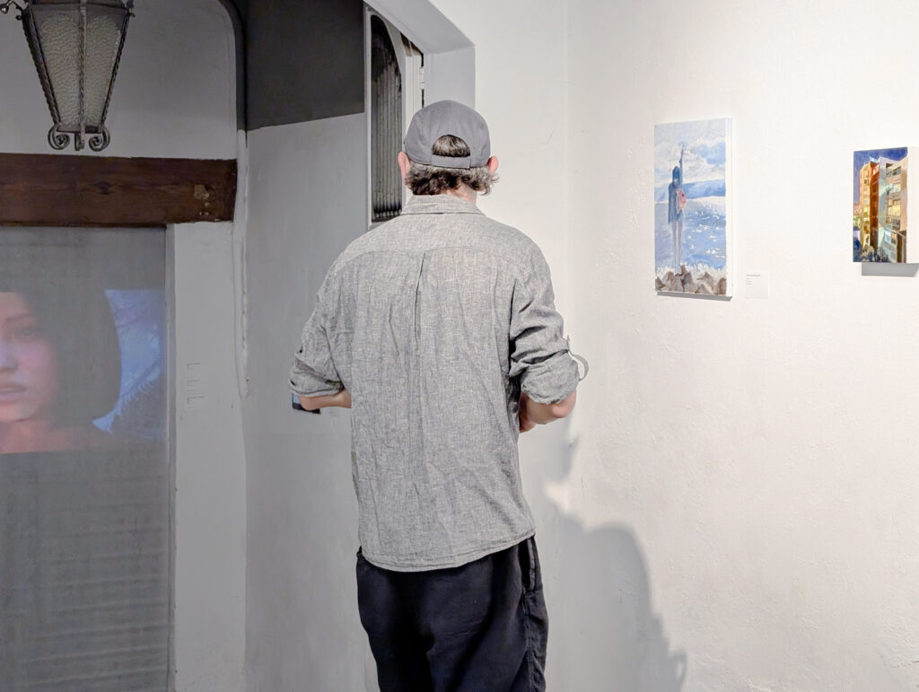 Installation view of “Night Swimming”, BienCuadrado Art gallery, Barcelona, 2026.
