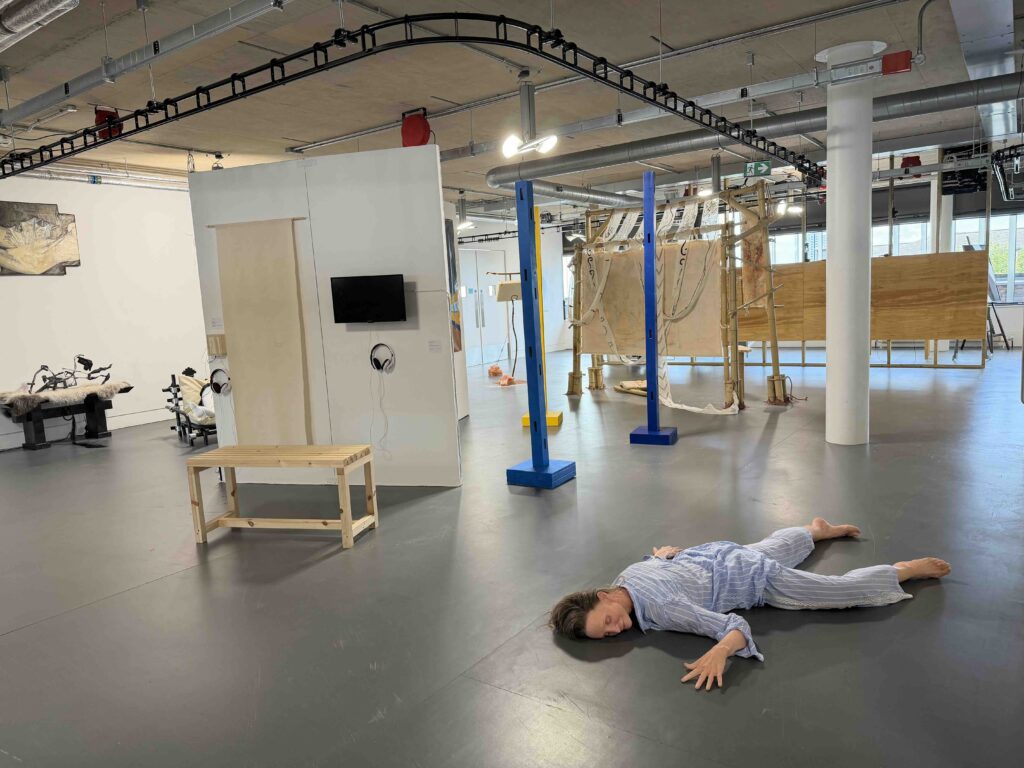 Karen Page, Crushed By The Weight Of Expectation, view of the Graduation Show at the Royal College of Art in London, June 2026. Courtesy of the artist