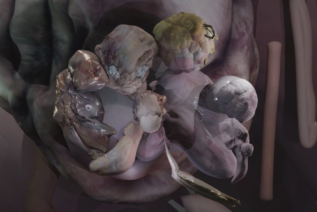 Nina Tabor, The Human Dollification Project, multimedia installation, polystyrene, foam, and projection mapping