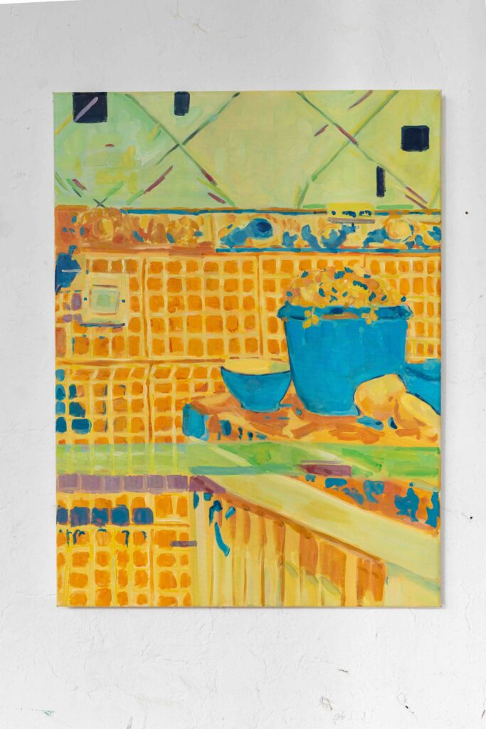 Zineb Bouchra, The Tiles Weren't Yellow, 2026, acrylics on canvas, 60x80cm