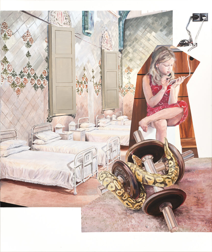 Agata Kus, Wanda's Dream, 2020, oil on canvas, 190 x 160 cm