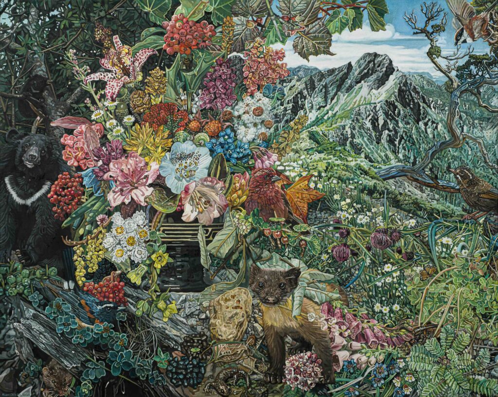 General Public Category First Prize: Huey-Chih Ho, The Ecological Beauty of Yushan, 91 × 72 cm, oil