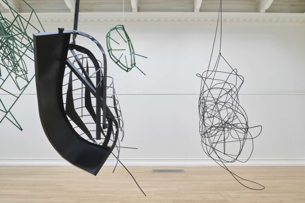 Installation view of "Monika Sosnowska: Weight of Matter" at the South London Gallery. Photo: Jo Underhill.