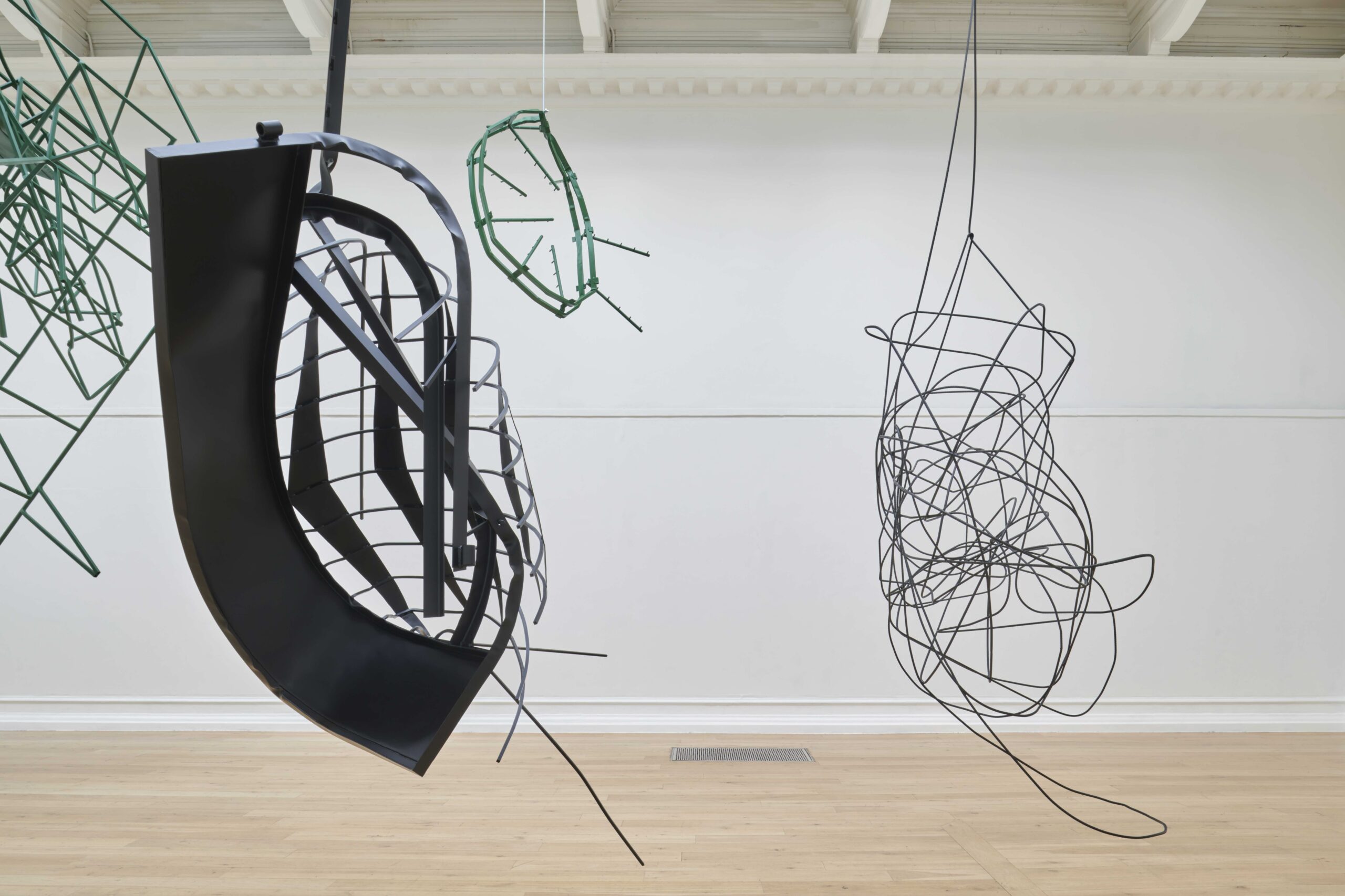 Installation view of "Monika Sosnowska: Weight of Matter" at the South London Gallery. Photo: Jo Underhill.
