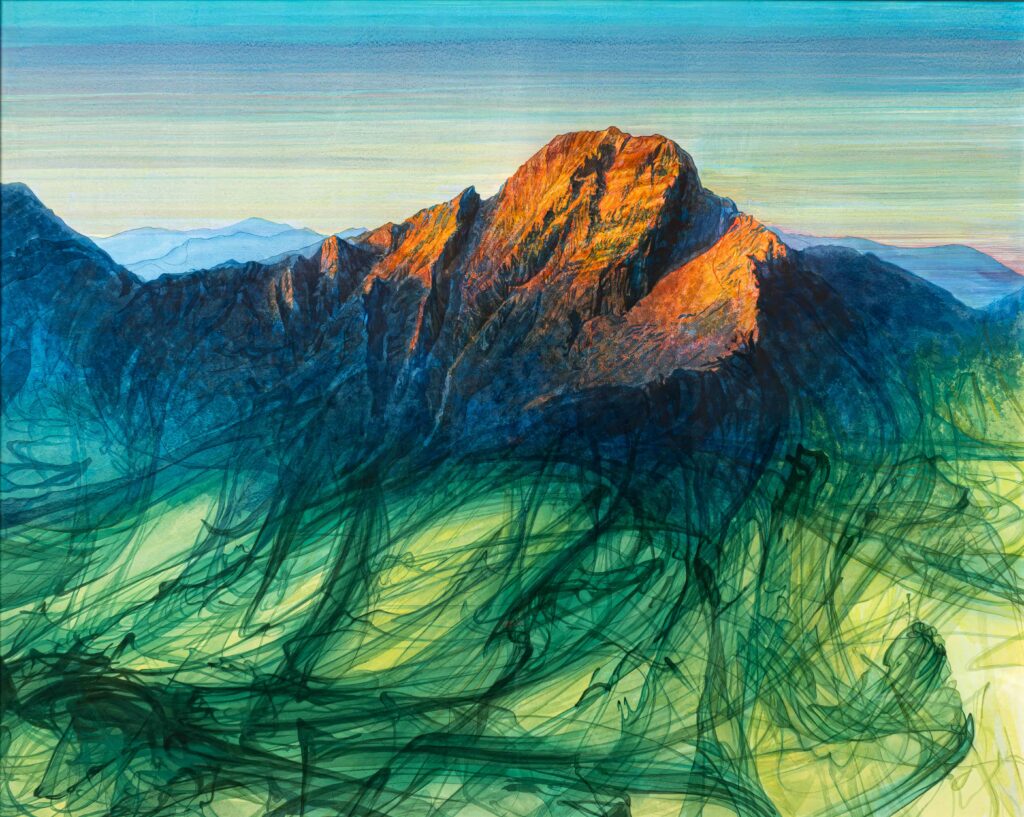 International Category Special Selection_ Hiroto Wada, Picture of the Phantasm of Scattering Jade, 91 × 72 cm, gouache