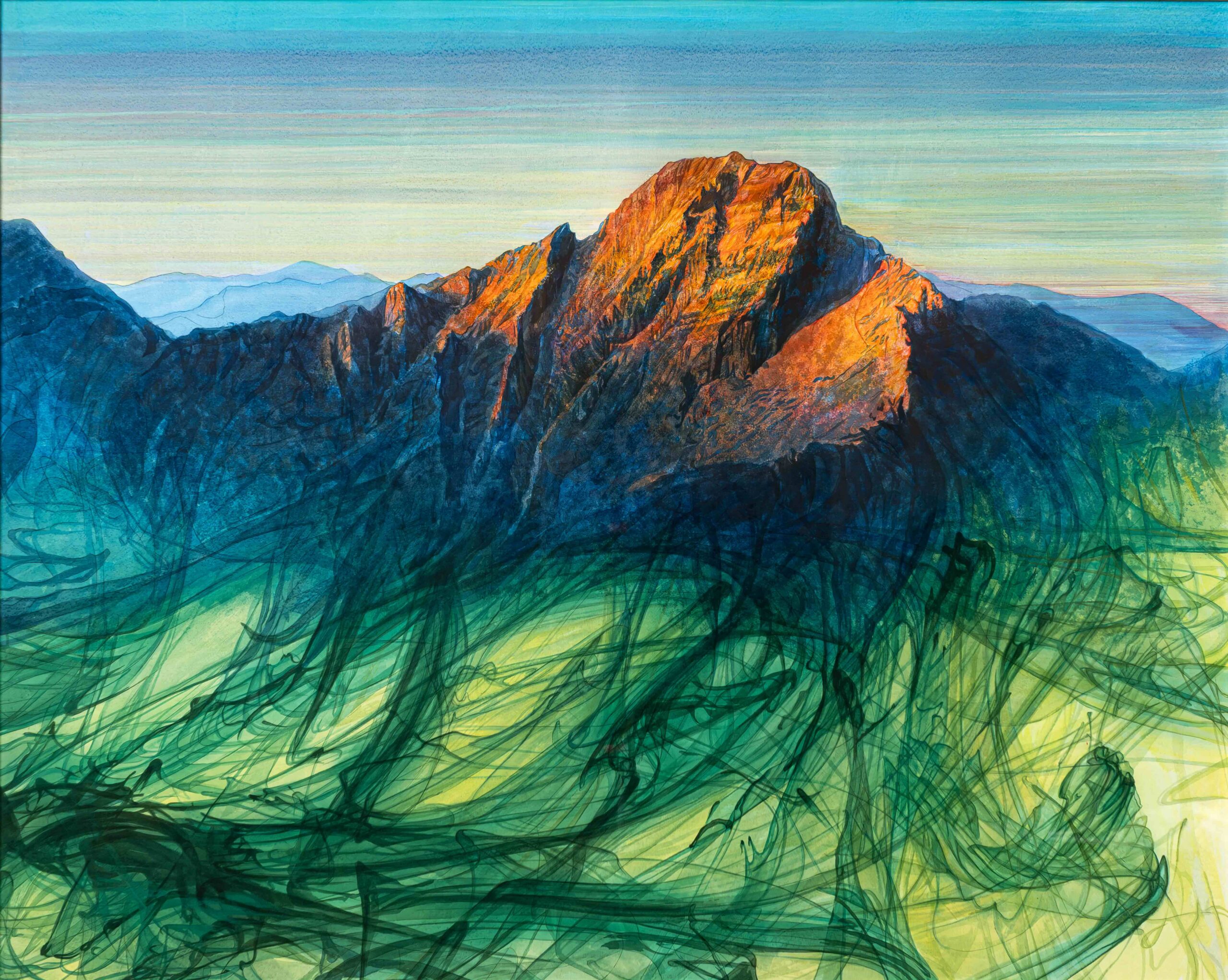 International Category Special Selection_ Hiroto Wada, Picture of the Phantasm of Scattering Jade, 91 × 72 cm, gouache