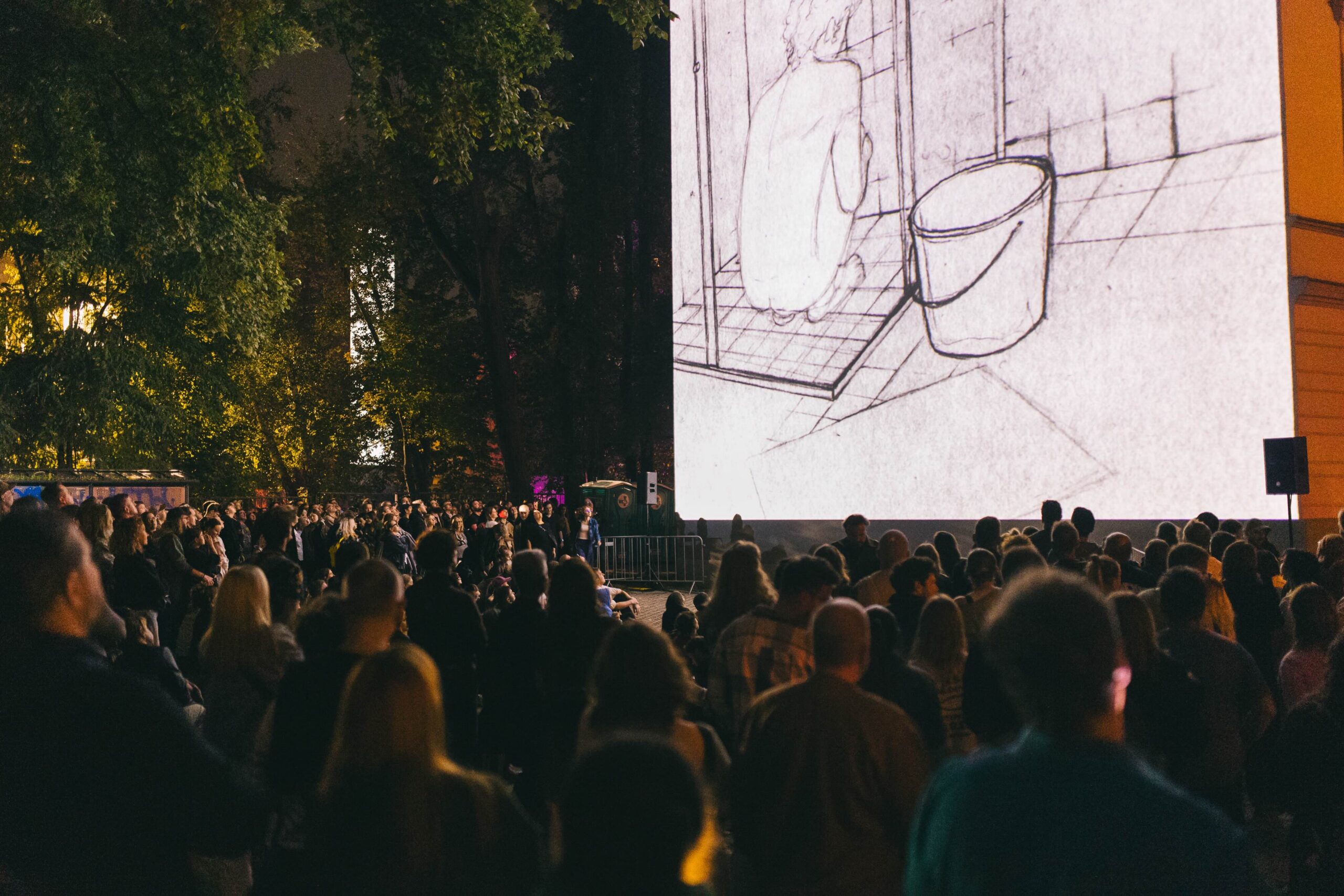 Luísa Bacelar, Wisdom Tooth, view of the projection at Kinomural Festival 2026. Photo by Jerzy Wypuch