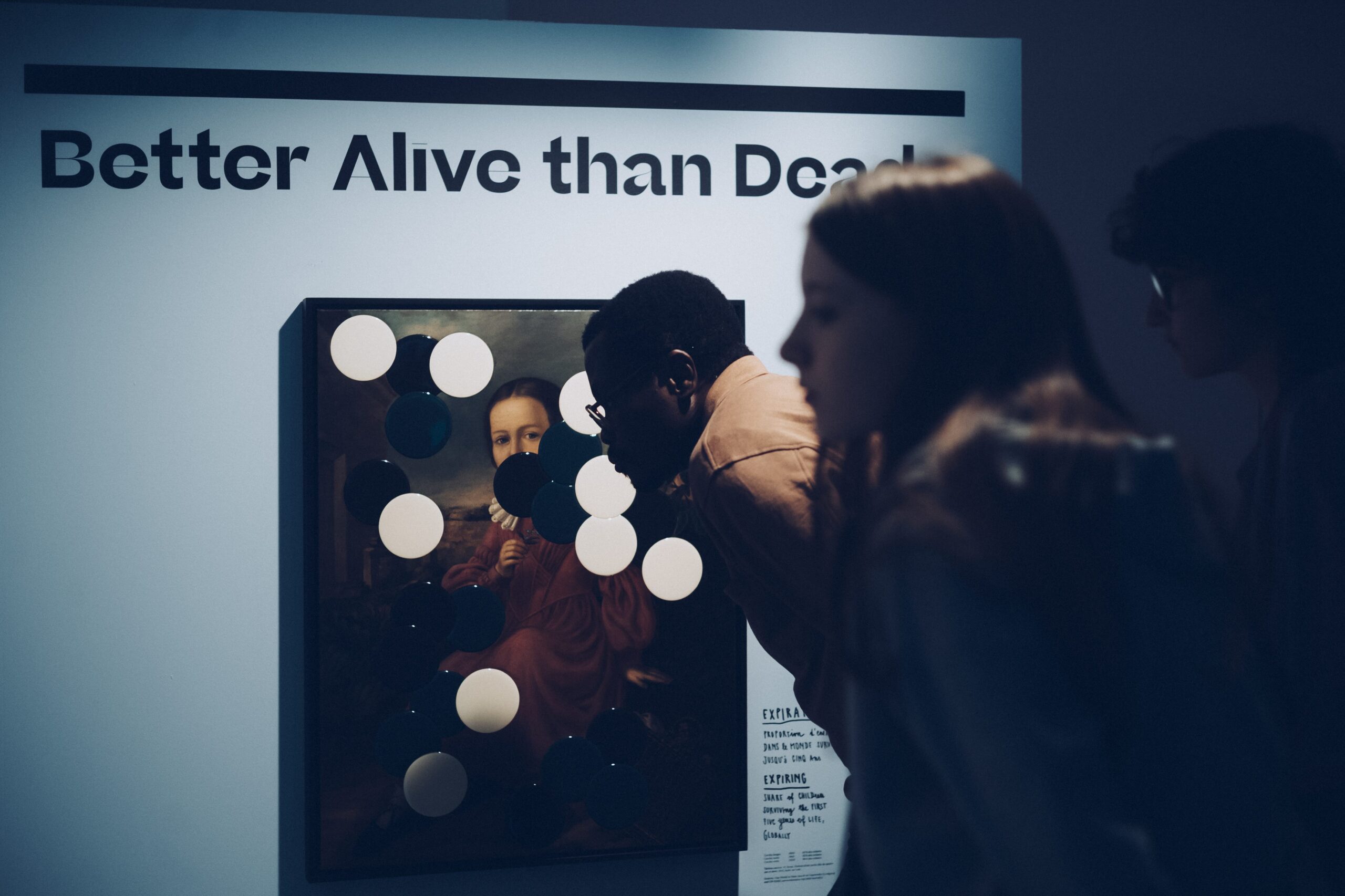 Stefan Sagmeister, Finally, Something Good, view of the exhibition at at La Gaîté Lyrique. Photo by Ava du Parc
