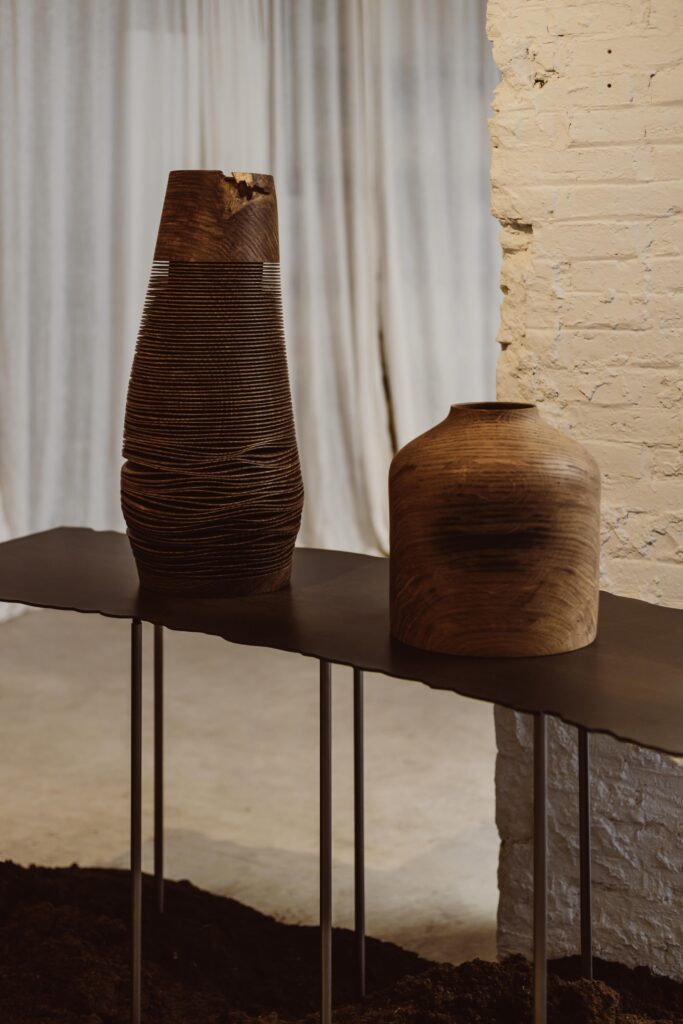 Studio Giewont, Object 1, 2, 2026. View of the exhibition "Crafting Reality" at Pasaje94, Valencia, 12.09–31.10.2026. Photo by Alka Murat